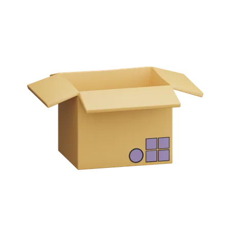 Open Cardboard  3D Icon
