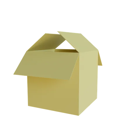 Cardboard Box Illustration 3D Icon