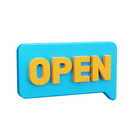 Open Chat  3D Icon