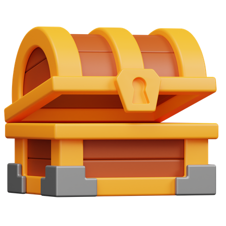 Open Chest Box  3D Icon