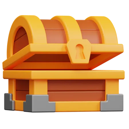 Open Chest Box  3D Icon