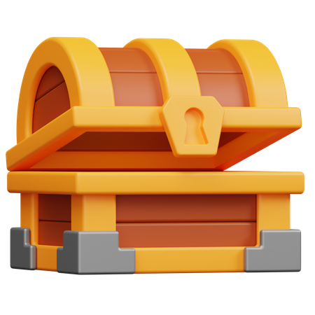 Open Chest Box  3D Icon