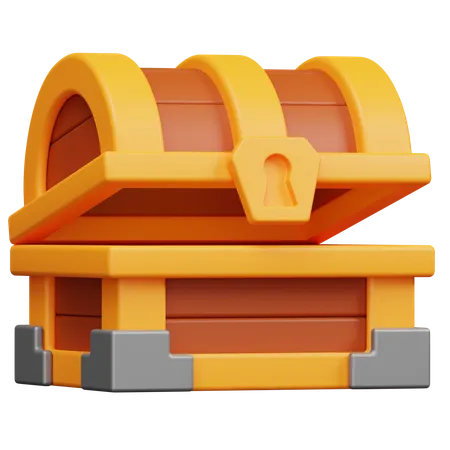 Open Chest Box 3D Icon