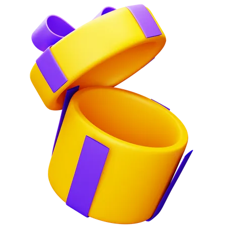 Open Circle Gift Box  3D Icon