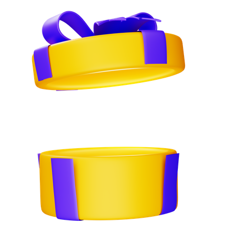 Open Circle Gift Box  3D Icon