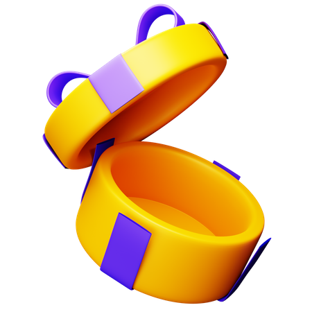Open Circle Gift Box  3D Icon