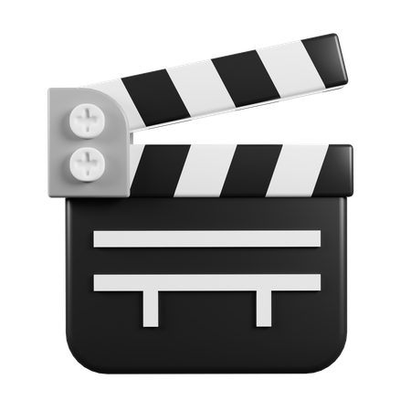Open clapperboard  3D Icon