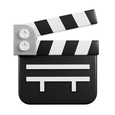 Open clapperboard  3D Icon