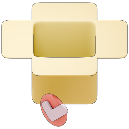 Open Delivery Box  3D Icon