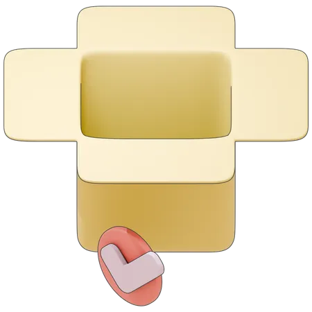 Open Delivery Box  3D Icon