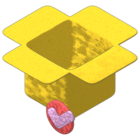 Open Delivery Box  3D Icon