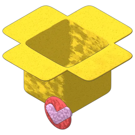Open Delivery Box  3D Icon