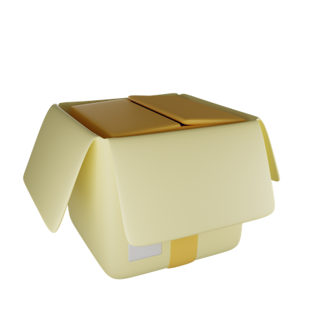 Open Delivery Box  3D Icon