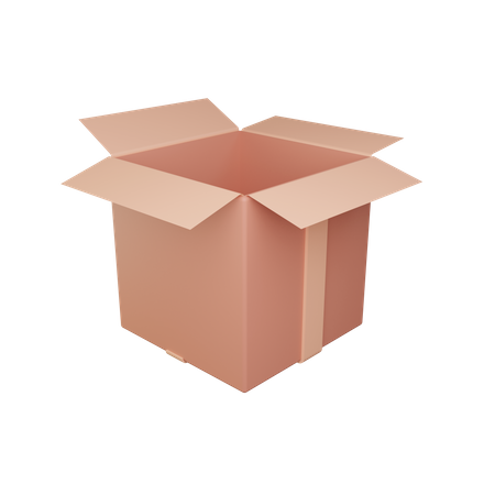 Open Delivery Box  3D Icon