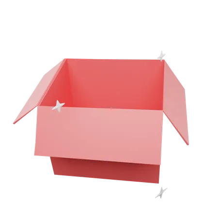 Open Delivery Box  3D Illustration