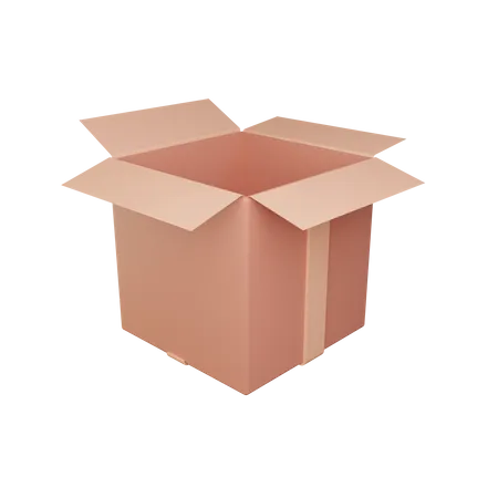 Open Delivery Box  3D Illustration