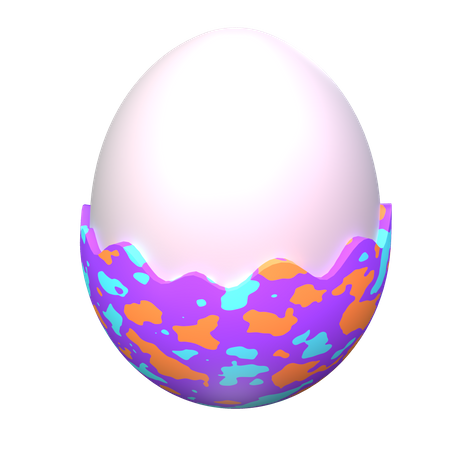 Open Egg 3D Icon