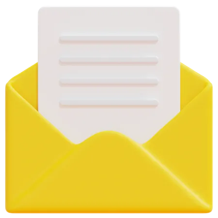 Open Email  3D Icon