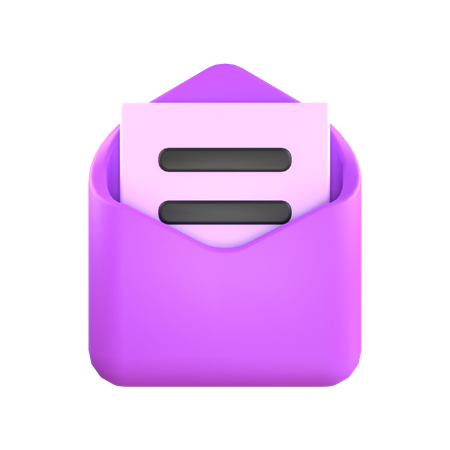 Open Email  3D Icon