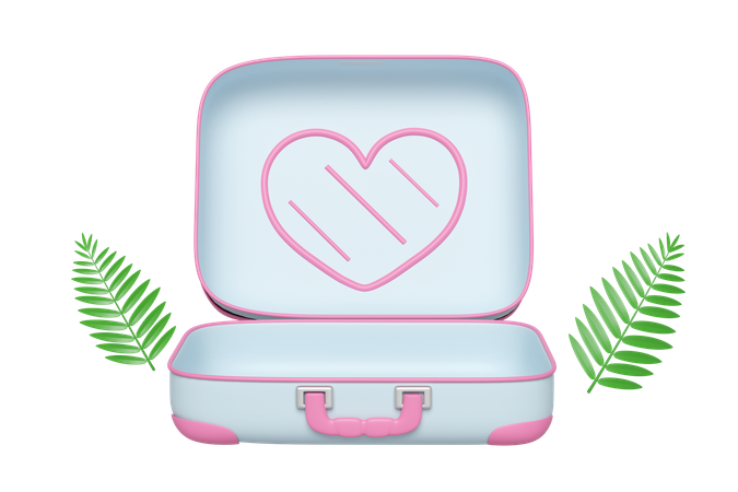 Open Empty Suitcase  3D Icon