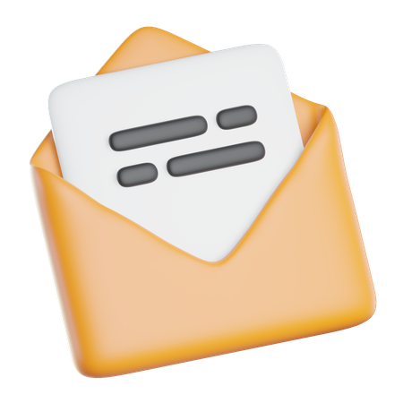 Open Envelope 3D Icon