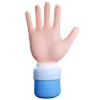 Open Five Finger Hand Gesture