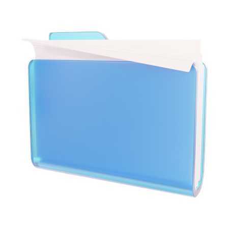 Open Folder With Documents  3D Icon