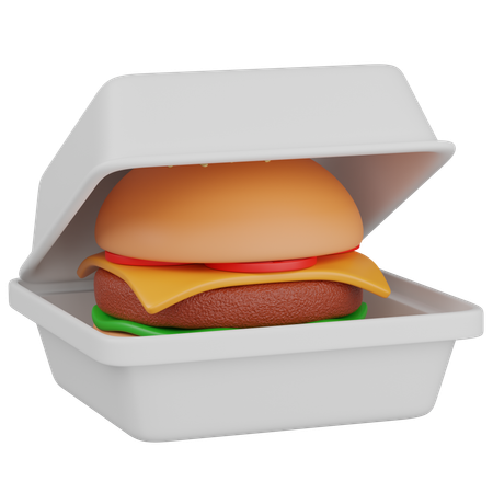開封した食品パック  3D Icon