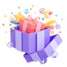 graphics of open gift