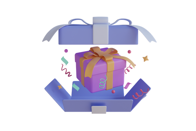 Open Gift 3D Icon