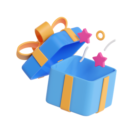 Open Gift Box  3D Icon