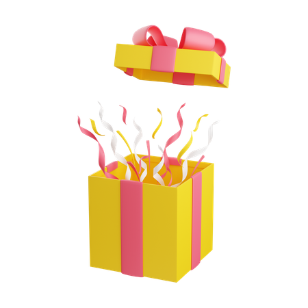 Open Gift Box  3D Icon