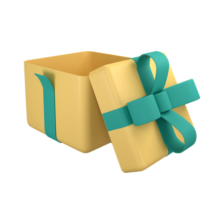 Open Gift Box  3D Icon