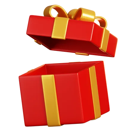 Open Gift Box  3D Icon