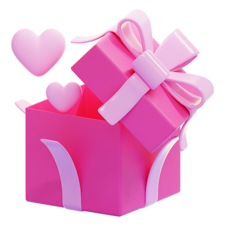 Open Gift Box  3D Icon