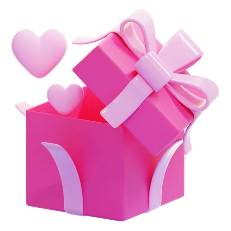 Open Gift Box  3D Icon