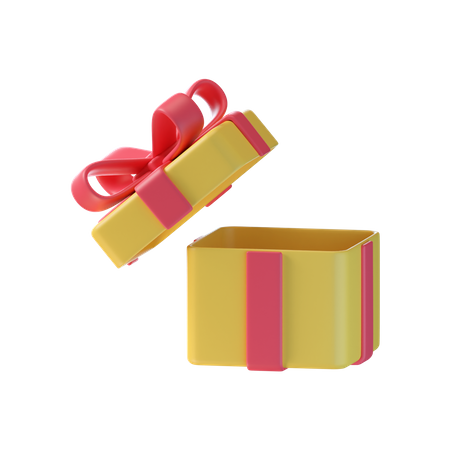 Open Gift Box  3D Icon