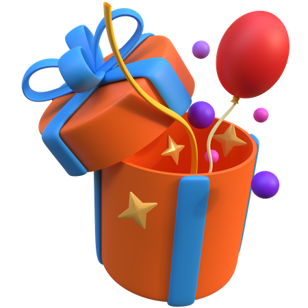 Open Gift Box  3D Icon