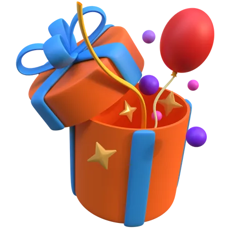 Open Gift Box  3D Icon