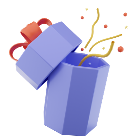 Open Gift Box  3D Icon