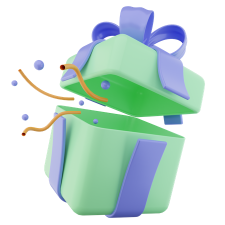 Open Gift Box  3D Icon