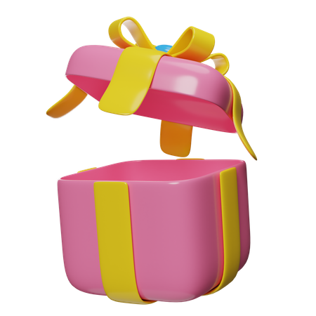 Open Gift Box  3D Icon