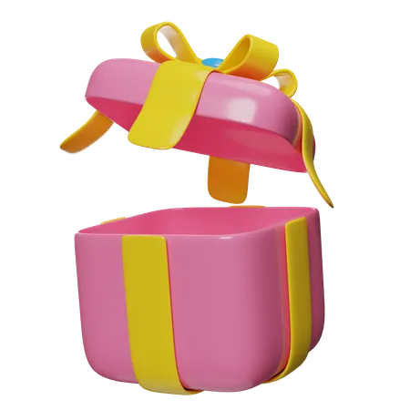 Open Gift Box  3D Icon