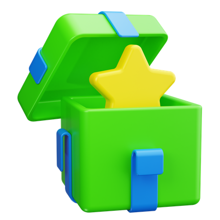 Open Gift Box  3D Icon