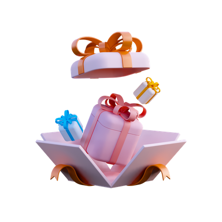 Open gift box  3D Icon