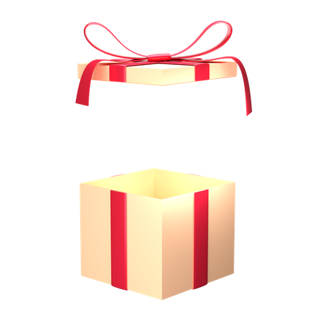 Open Gift Box  3D Icon