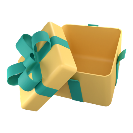 Open Gift Box  3D Icon