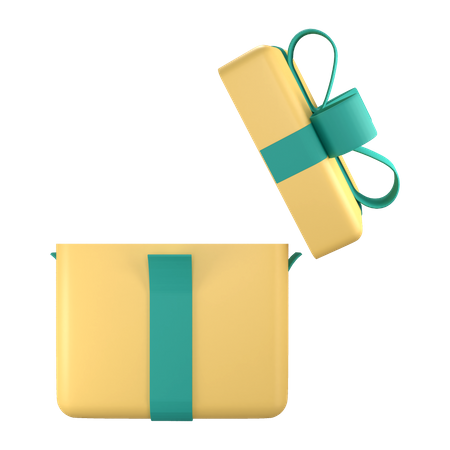 Open Gift Box  3D Icon