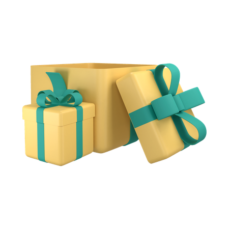 Open Gift Box  3D Icon