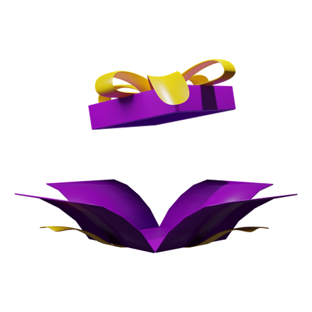 Open Gift Box  3D Icon